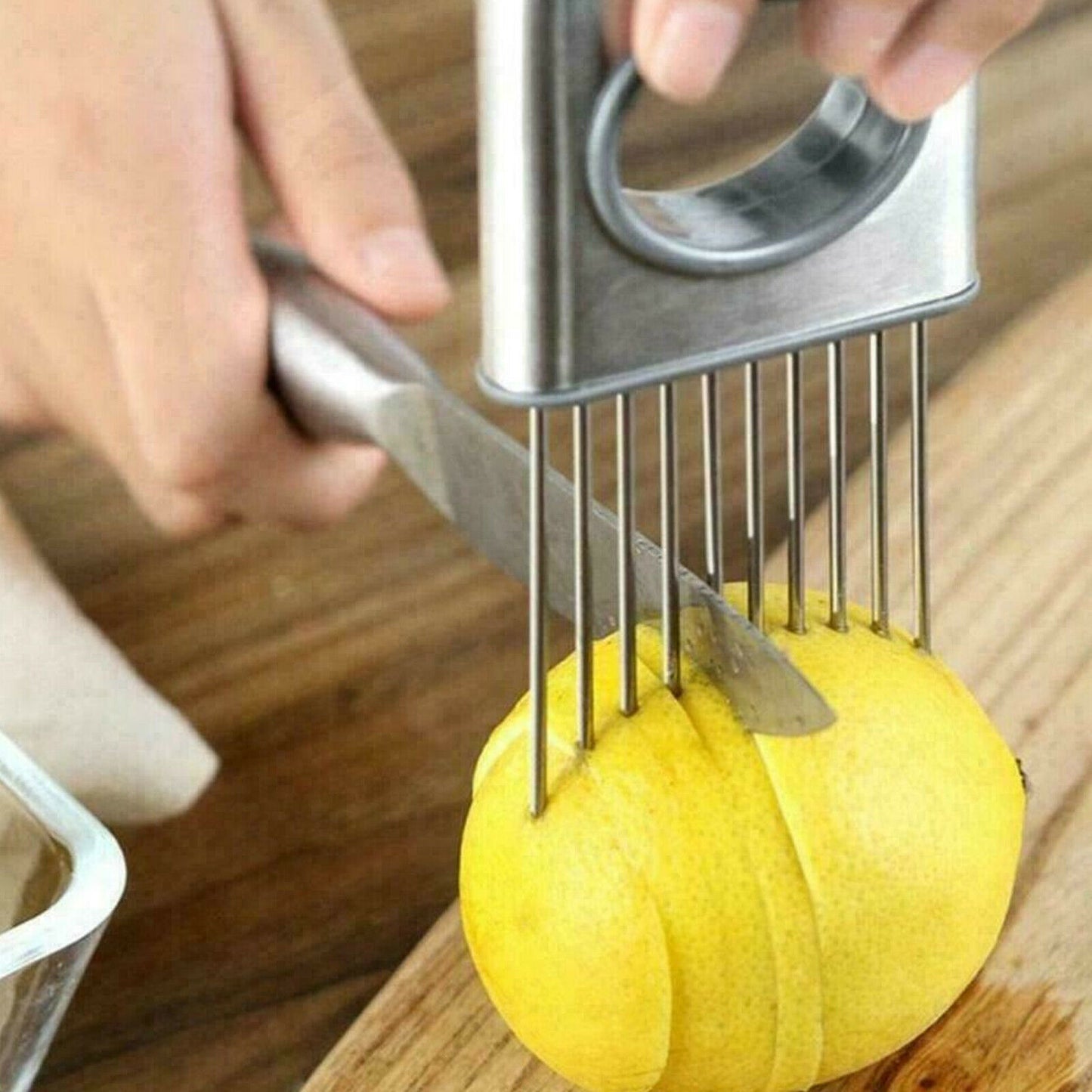 Stainless Steel Onion Holder & Slicer