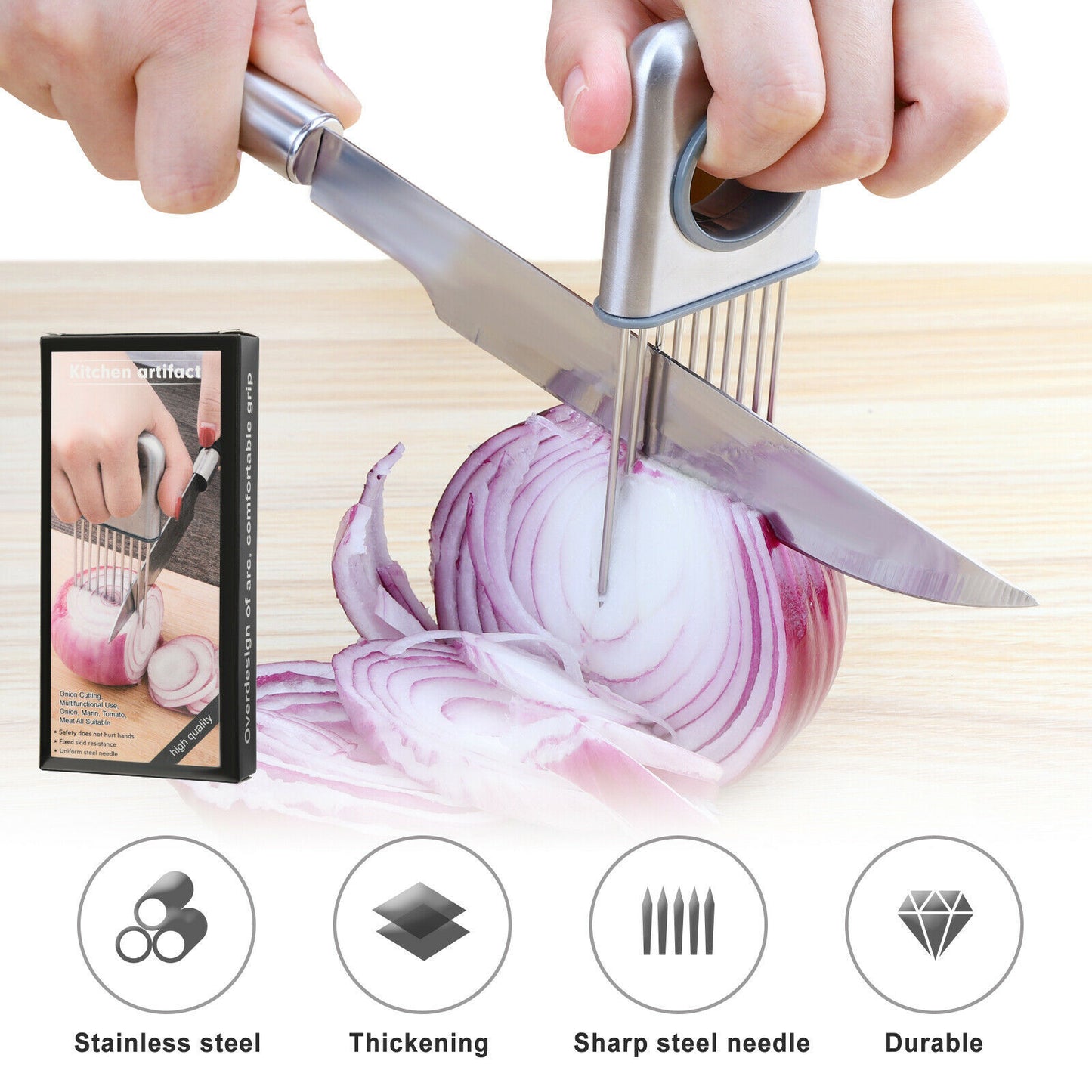 Stainless Steel Onion Holder & Slicer