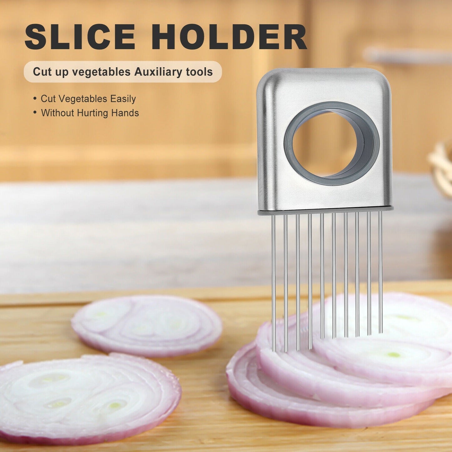 Stainless Steel Onion Holder & Slicer