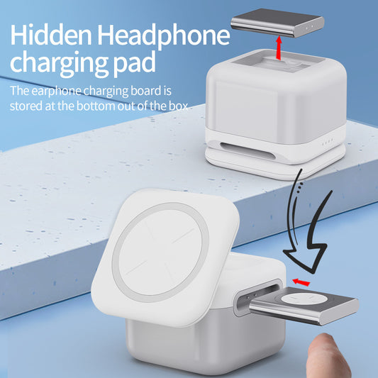 3-in-1 Wireless Charger Hidden Panel