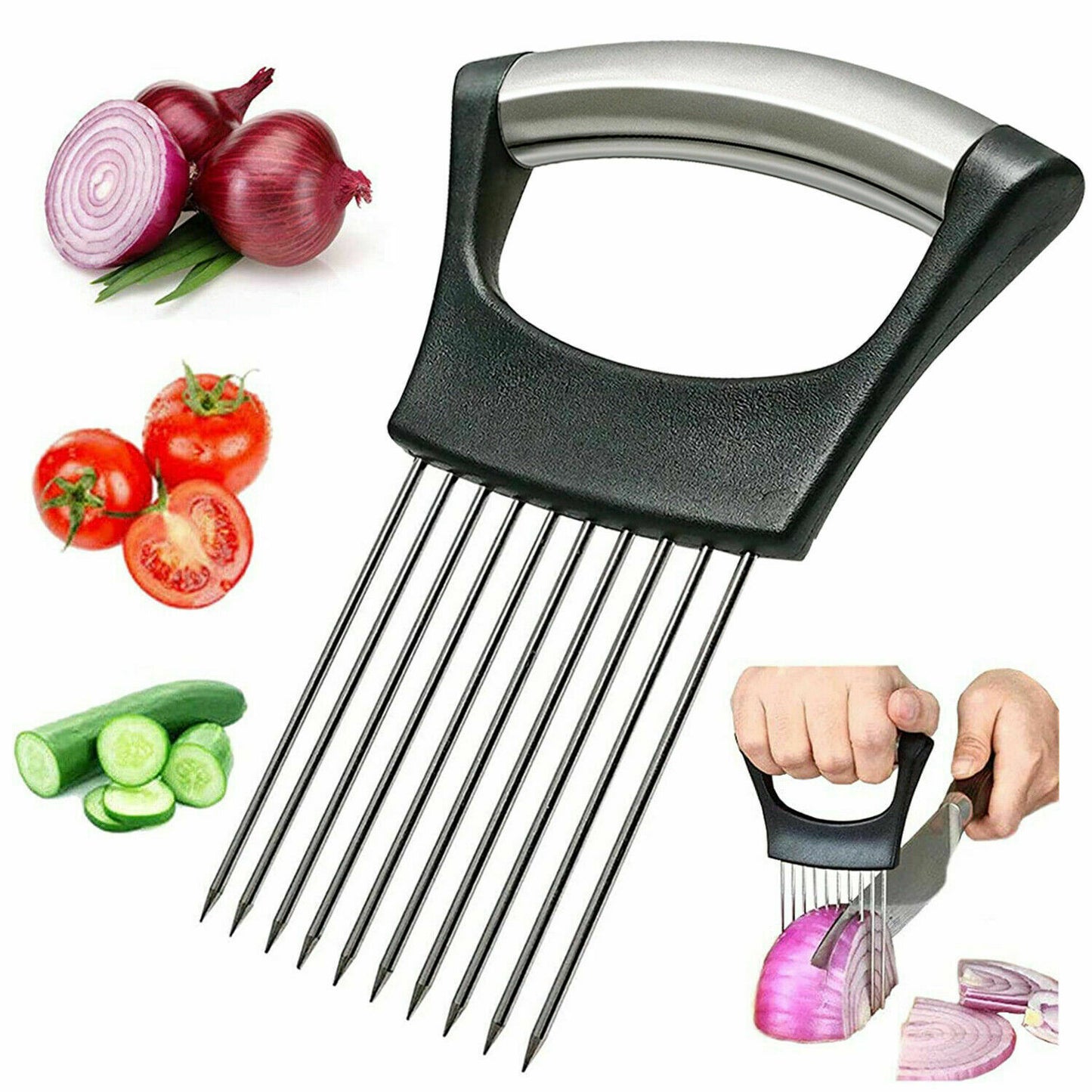 Stainless Steel Onion Holder & Slicer